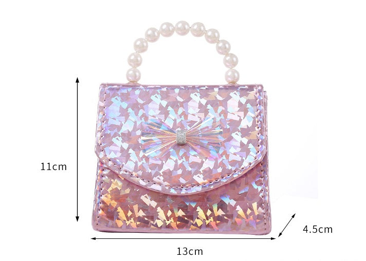The Laser Prism Pearl Handbag | Detachable Gold Chain | Sydney Stock