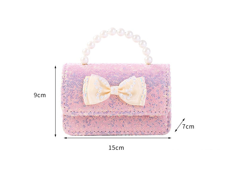 The Enchanting Tulle Bow Handbag | Pearl Handle & Crystal Gemstone