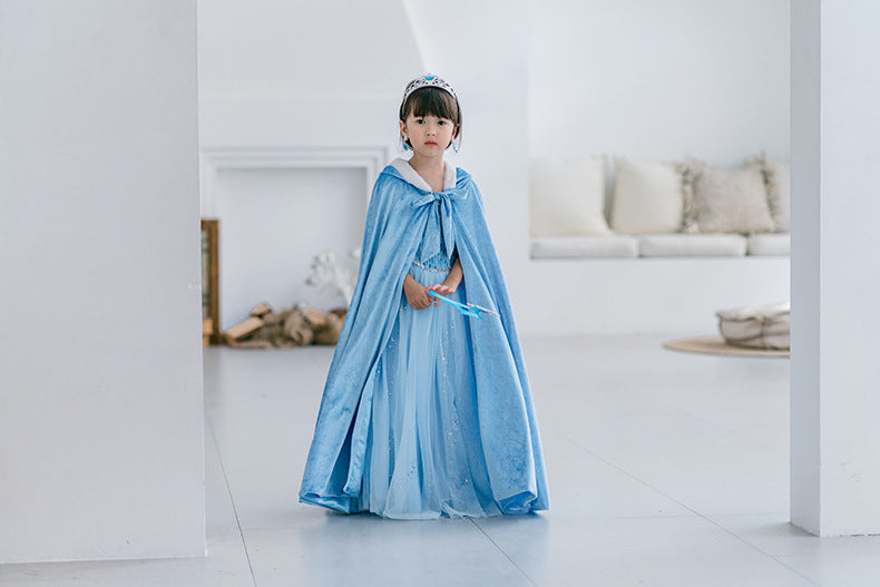 The Winter Velvet Hooded Cloak | Plush Faux-Fur Trim | Sydney Stock