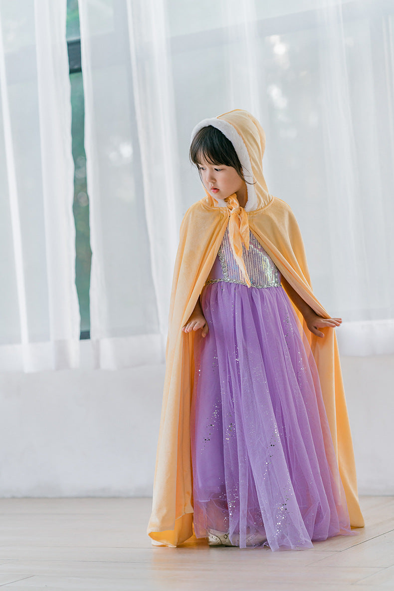 The Winter Velvet Hooded Cloak | Plush Faux-Fur Trim | Sydney Stock