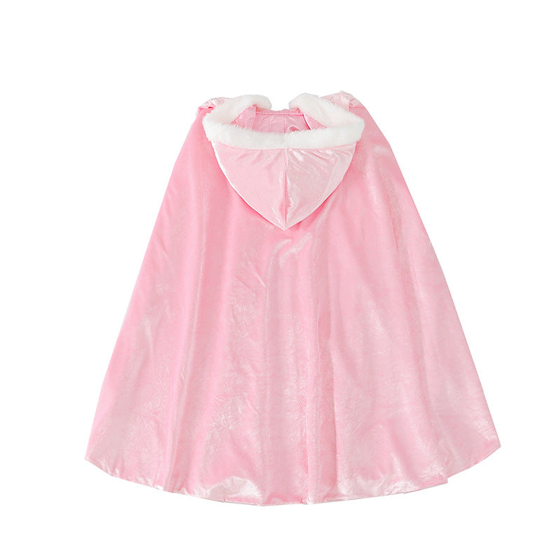 The Winter Velvet Hooded Cloak | Plush Faux-Fur Trim | Sydney Stock