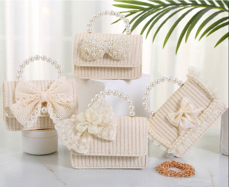 The Seaside Pearl Woven Handbag Collection | Detachable Gold Chain