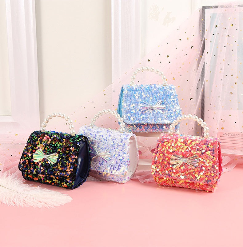 The Iridescent Pearl Bow Handbag | Removable Gold Chain | Sydney Stock
