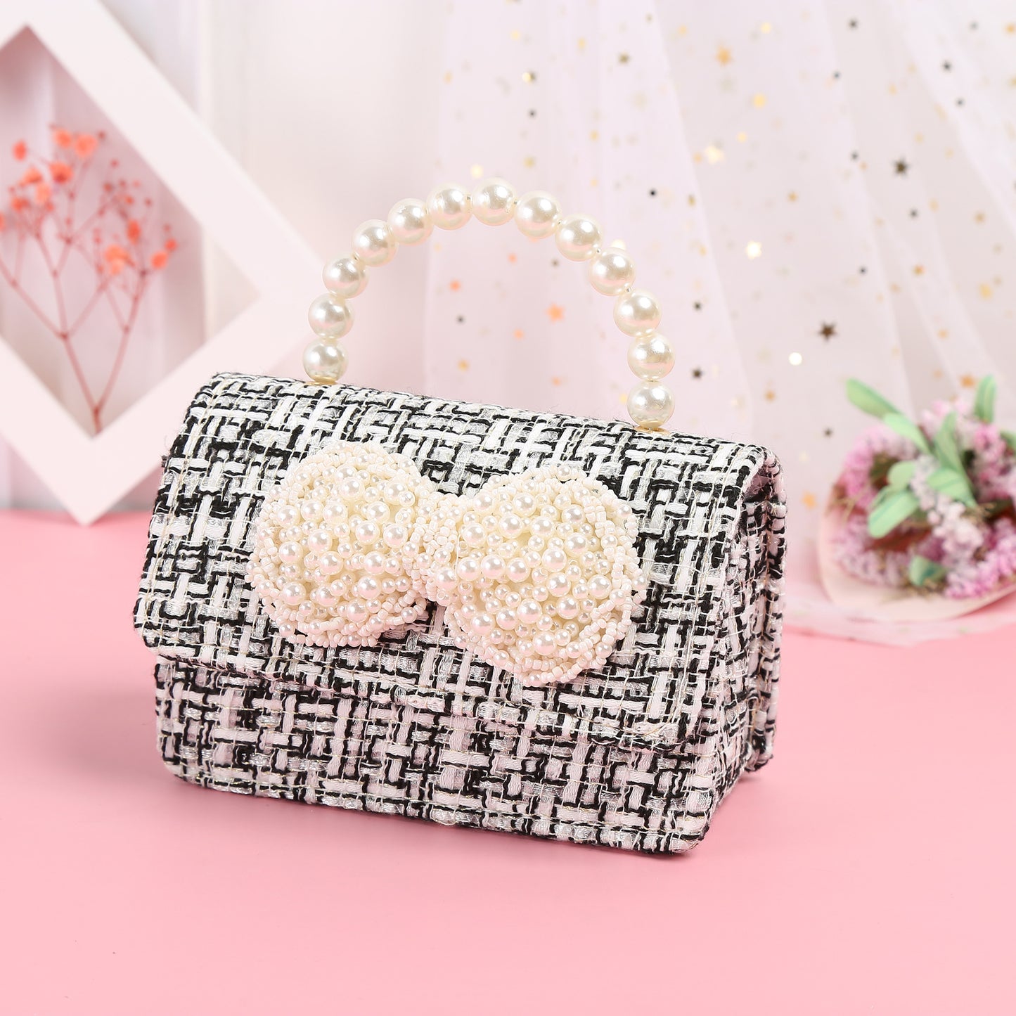 The Heritage Tweed Pearl Collection | Intricate Pearl Bow & Handle
