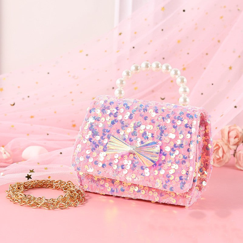 The Iridescent Pearl Bow Handbag | Removable Gold Chain | Sydney Stock