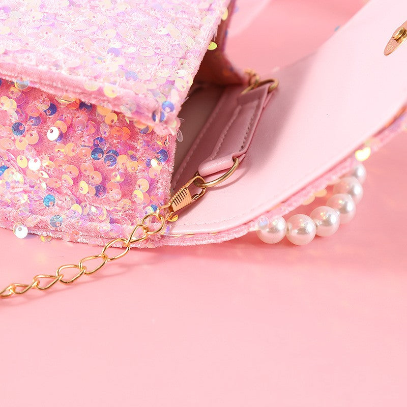 The Iridescent Pearl Bow Handbag | Removable Gold Chain | Sydney Stock