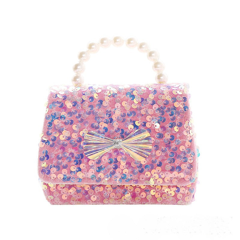 The Iridescent Pearl Bow Handbag | Removable Gold Chain | Sydney Stock