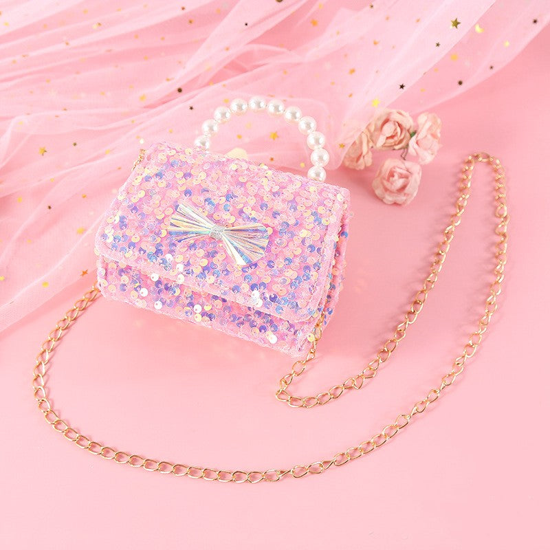 The Iridescent Pearl Bow Handbag | Removable Gold Chain | Sydney Stock