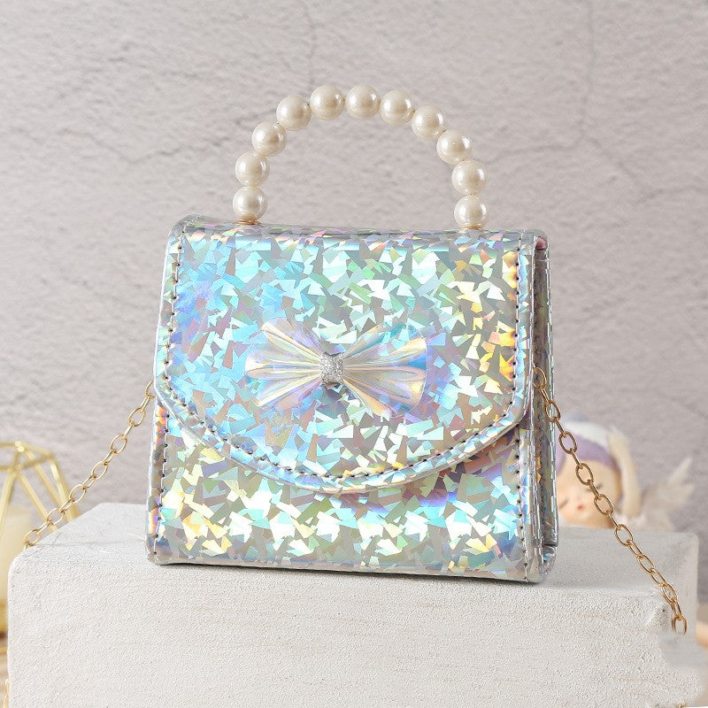The Laser Prism Pearl Handbag | Detachable Gold Chain | Sydney Stock