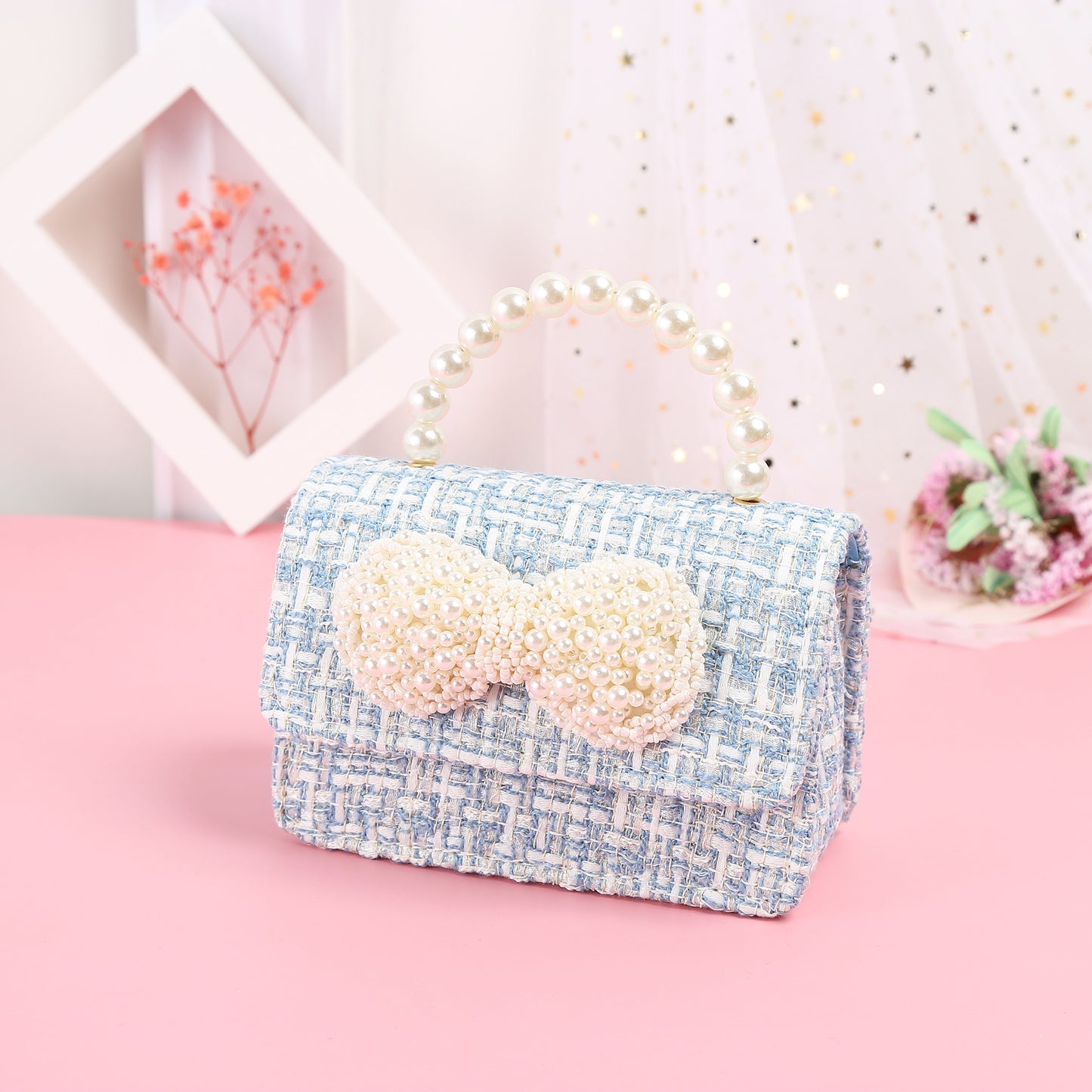 The Heritage Tweed Pearl Collection | Intricate Pearl Bow & Handle