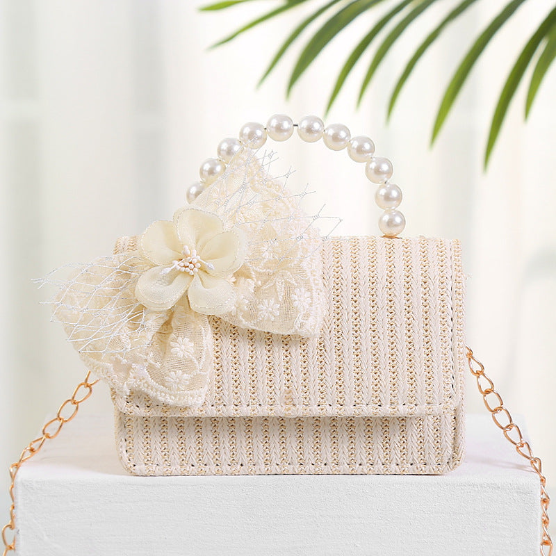The Seaside Pearl Woven Handbag Collection | Detachable Gold Chain