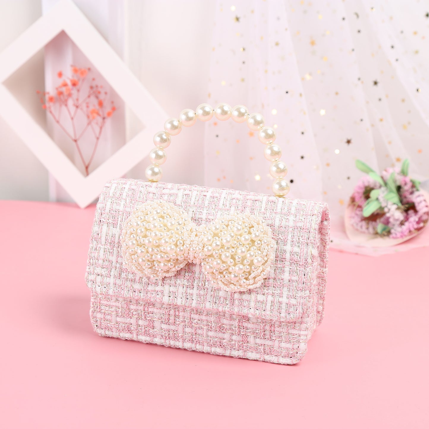 The Heritage Tweed Pearl Collection | Intricate Pearl Bow & Handle