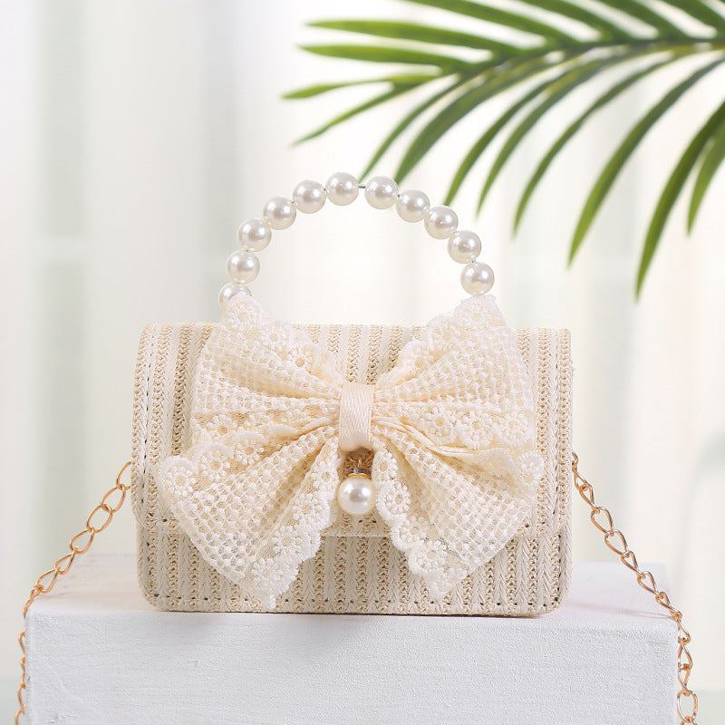 The Seaside Pearl Woven Handbag Collection | Detachable Gold Chain