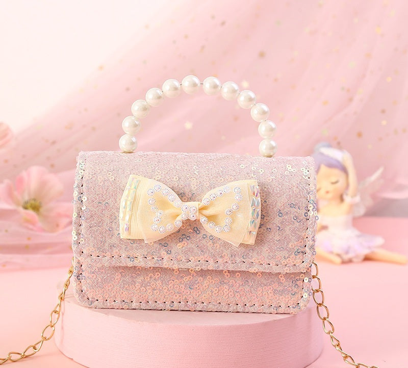 The Enchanting Tulle Bow Handbag | Pearl Handle & Crystal Gemstone