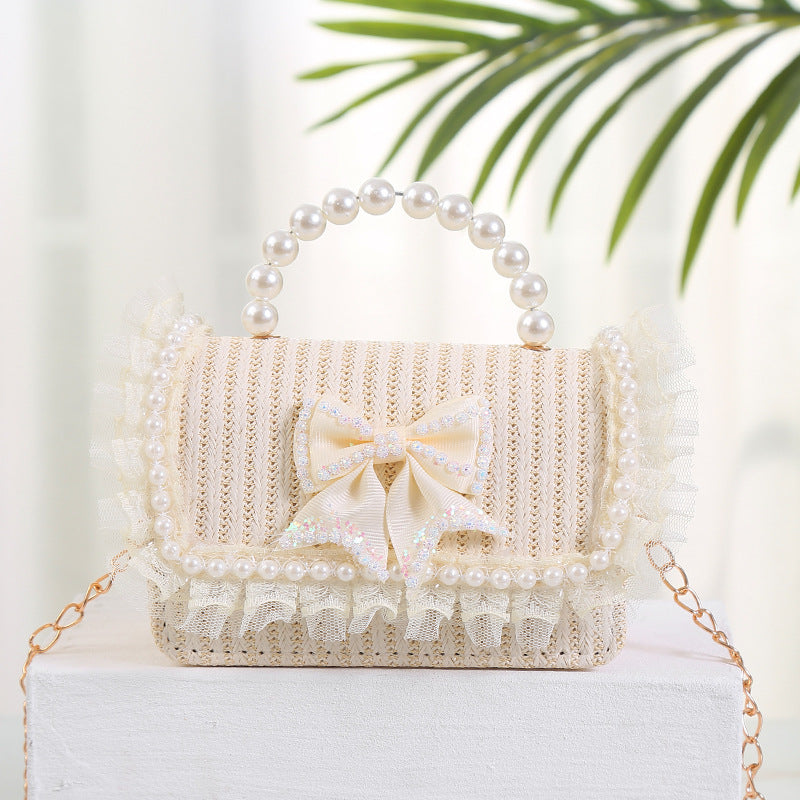 The Seaside Pearl Woven Handbag Collection | Detachable Gold Chain