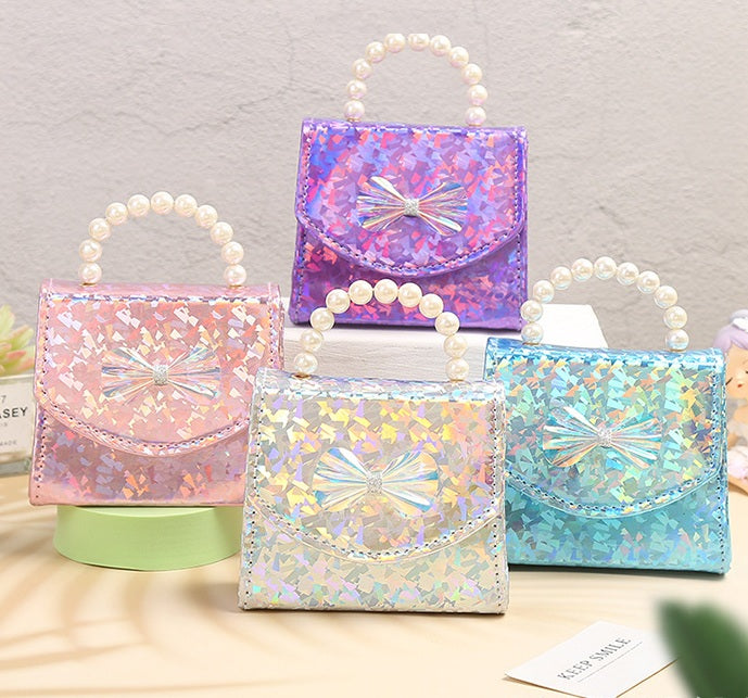 The Laser Prism Pearl Handbag | Detachable Gold Chain | Sydney Stock