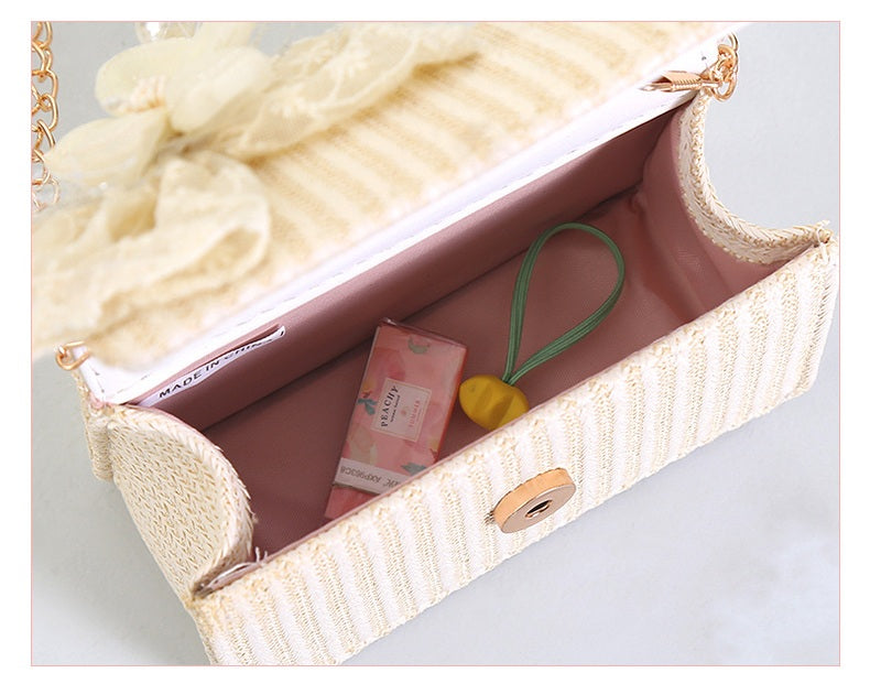 The Seaside Pearl Woven Handbag Collection | Detachable Gold Chain