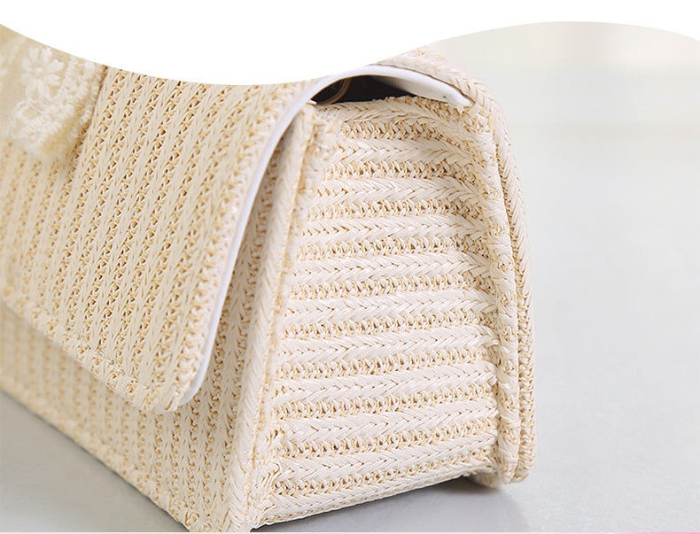 The Seaside Pearl Woven Handbag Collection | Detachable Gold Chain