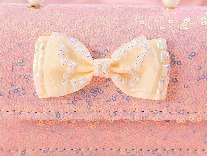 The Enchanting Tulle Bow Handbag | Pearl Handle & Crystal Gemstone