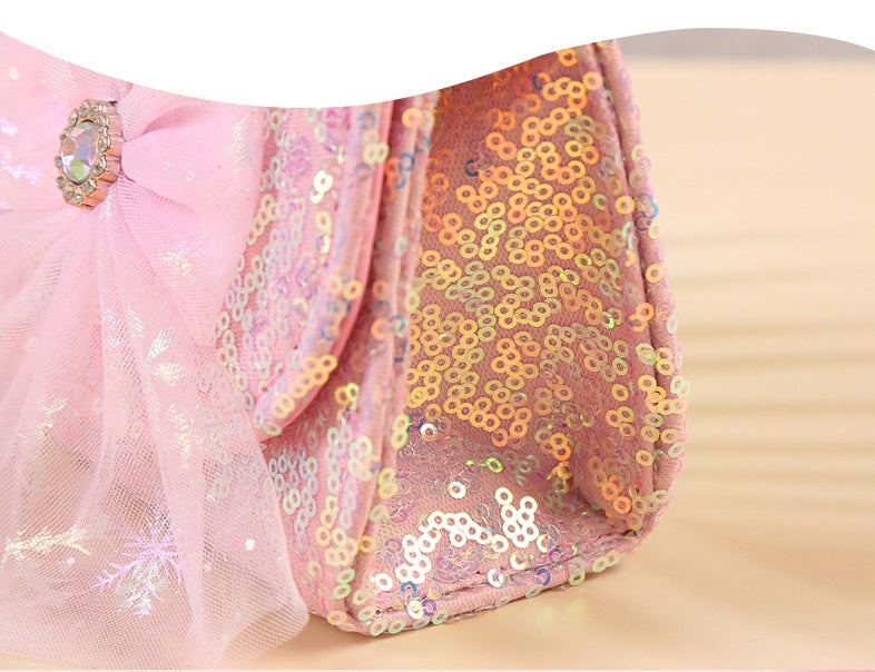 The Snowflake Sparkle Handbag | Pearl Handle & Tulle Bow | Sydney Stock