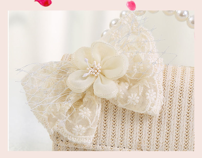 The Seaside Pearl Woven Handbag Collection | Detachable Gold Chain