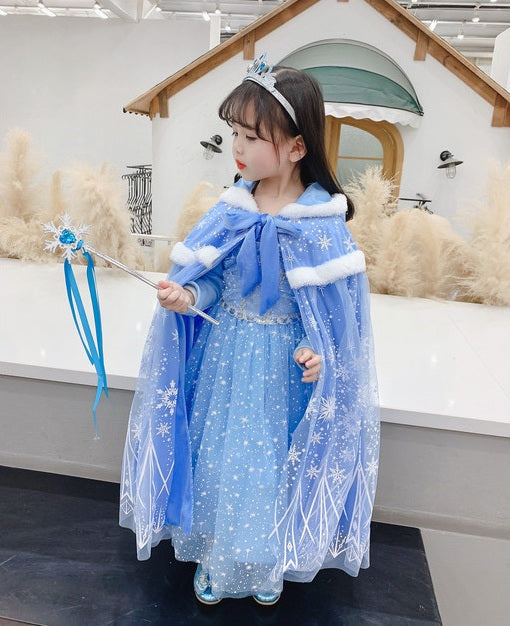 The Royal Winter Velvet & Mesh Cloak | Faux-Fur Trim | Sydney Stock