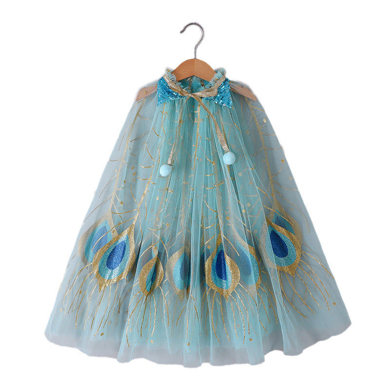 The Arabian Nights Peacock Cape | Iridescent Scales | Sydney Stock