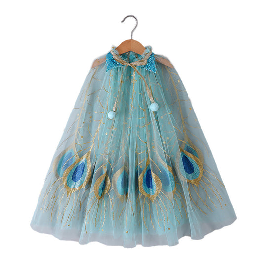 The Arabian Nights Peacock Cape | Iridescent Scales | Sydney Stock