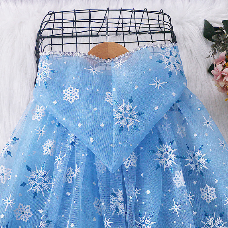 The Royal Snow-White Flurry Cape | Azure Blue Edition | Sydney Stock