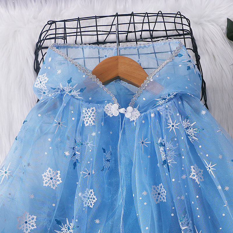 The Royal Snow-White Flurry Cape | Azure Blue Edition | Sydney Stock