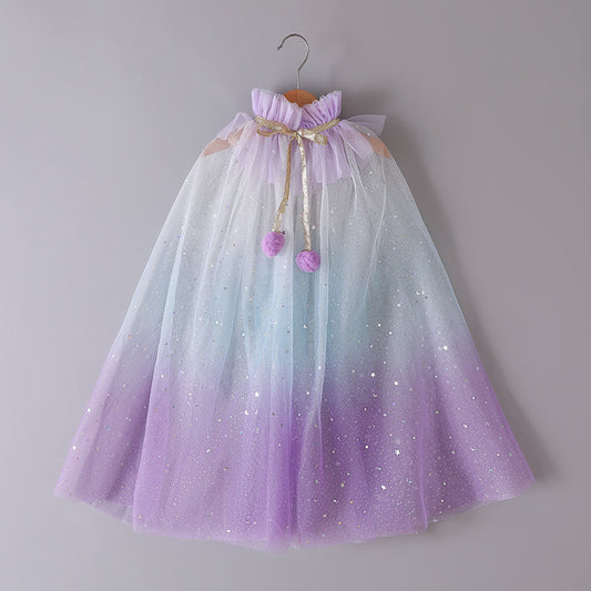 The Ethereal Stardust Ombré Cape | Mystic Purple | Sydney Stock