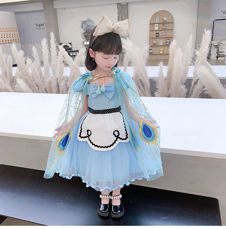 The Arabian Nights Peacock Cape | Iridescent Scales | Sydney Stock