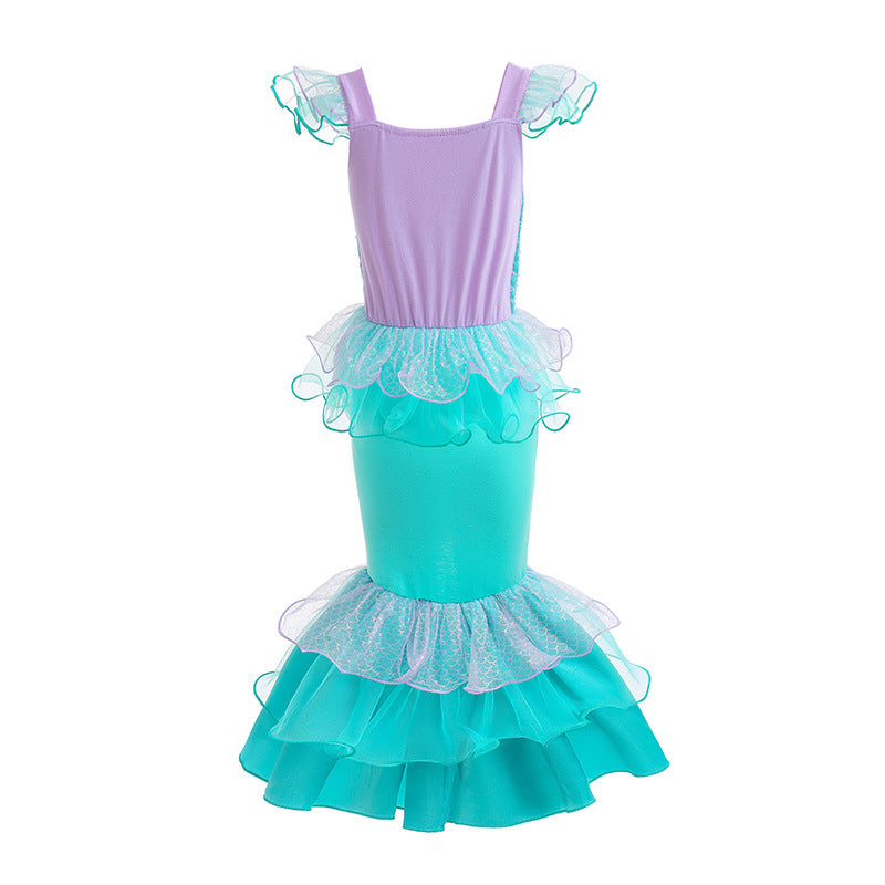 The Royal Mermaid Tail Gown | Sea Jewel Purple & Teal | Sydney Stock