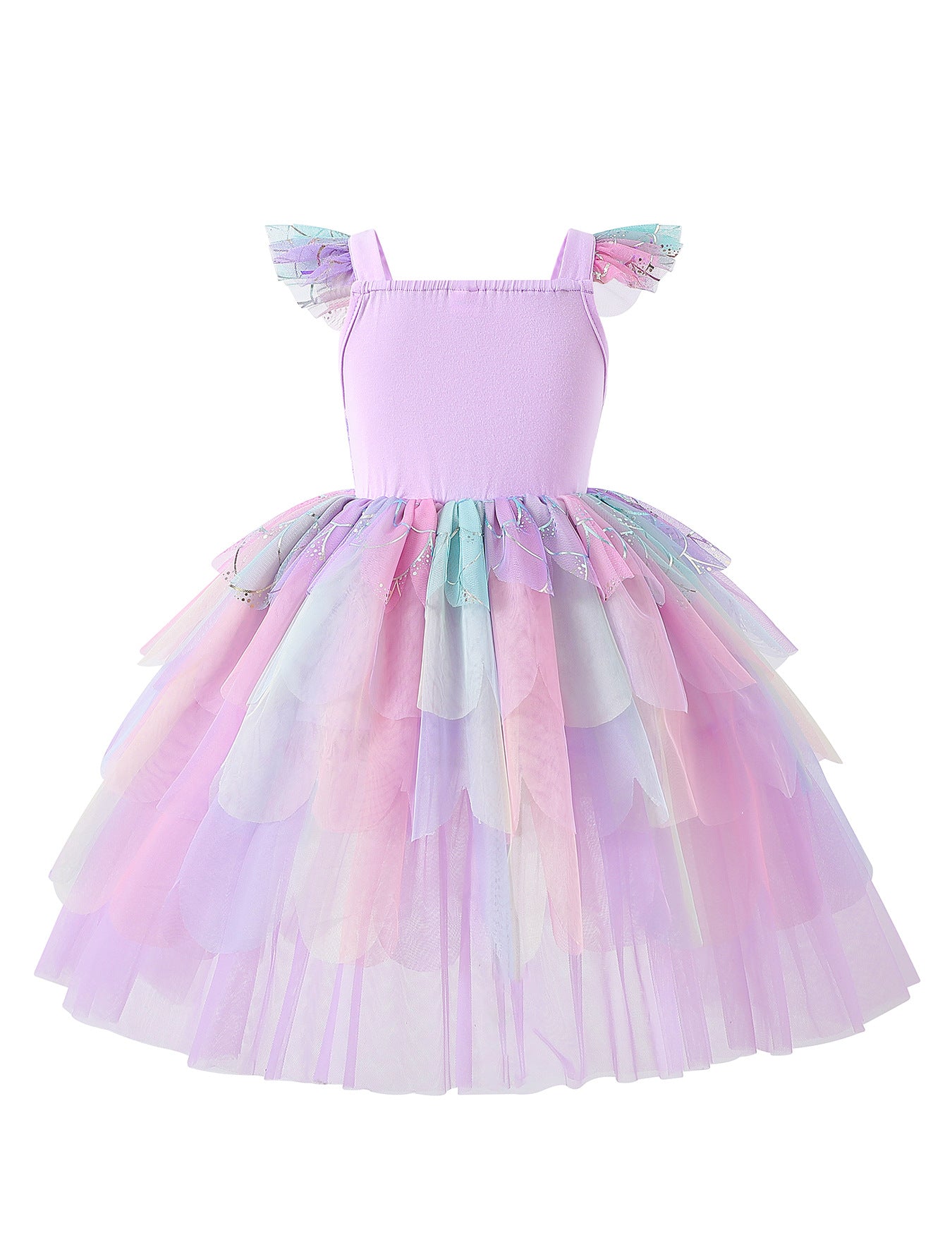The Rainbow Mermaid Petal Gown | Pastel Iridescent | Sydney Stock