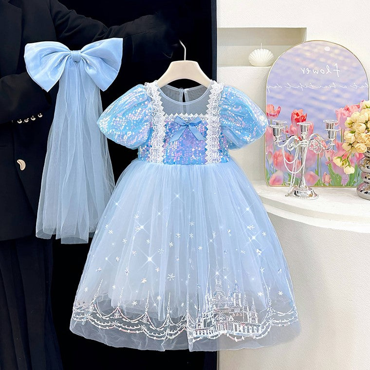 The Sparkling Castle Snowflake Gown | Blue & Pink Edition | Sydney Stock