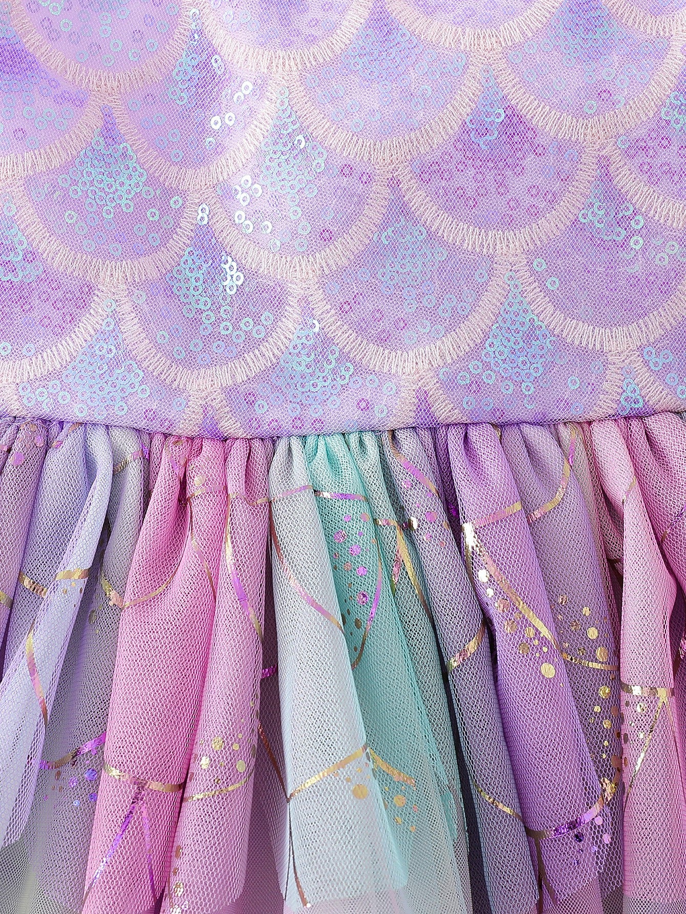 The Rainbow Mermaid Petal Gown | Pastel Iridescent | Sydney Stock