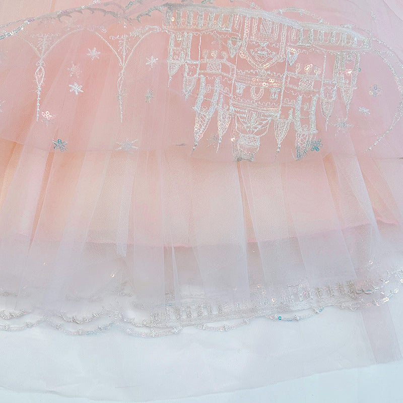 The Sparkling Castle Snowflake Gown | Blue & Pink Edition | Sydney Stock