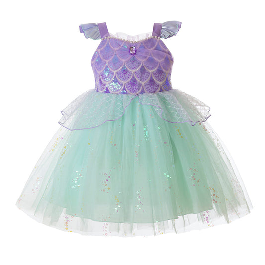 The Mermaid Fantasy Sequin Gown | Pastel Mint & Lavender | Sydney Stock