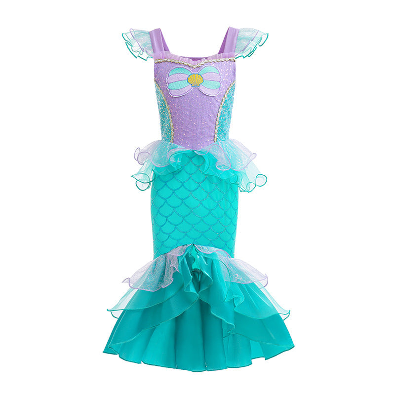 The Royal Mermaid Tail Gown | Sea Jewel Purple & Teal | Sydney Stock