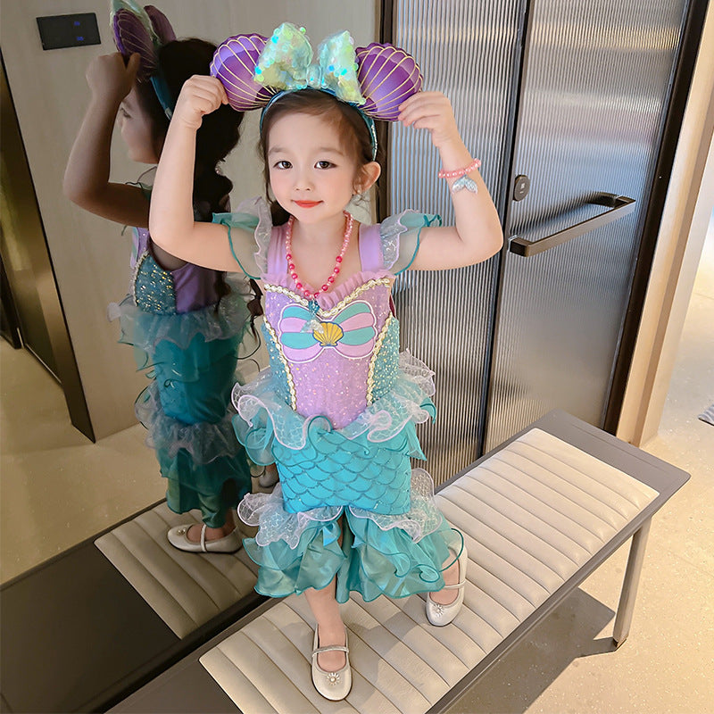 The Royal Mermaid Tail Gown | Sea Jewel Purple & Teal | Sydney Stock
