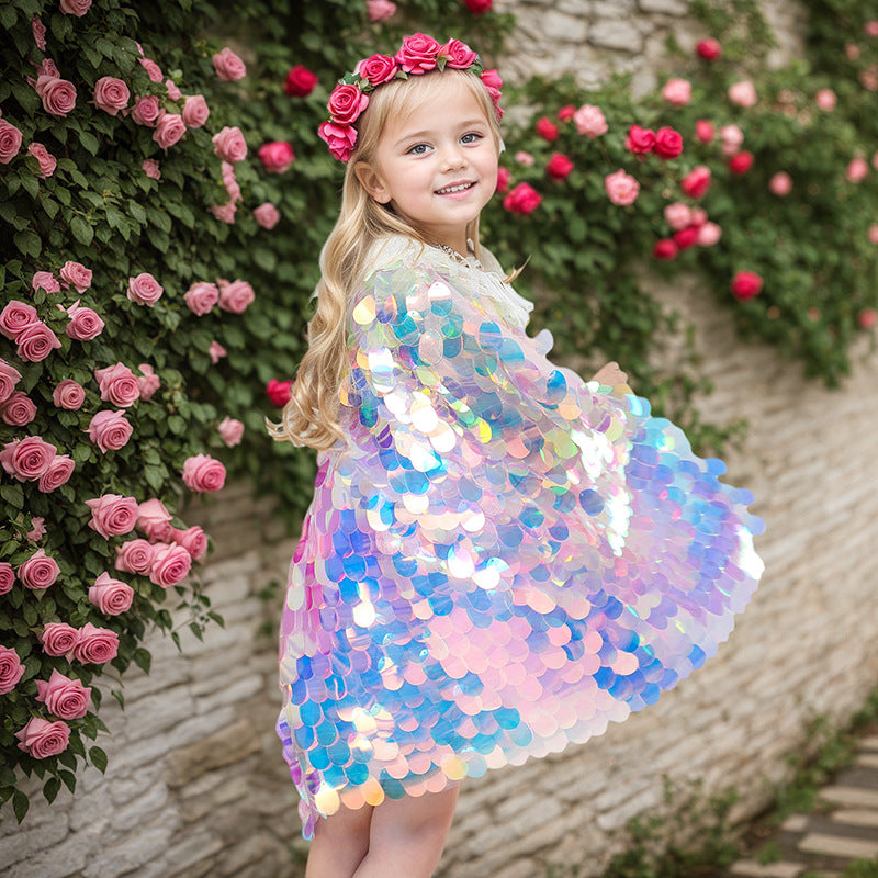 The Iridescent Dreamscape Sequin Cape | Duo Color Edition | Sydney Stock