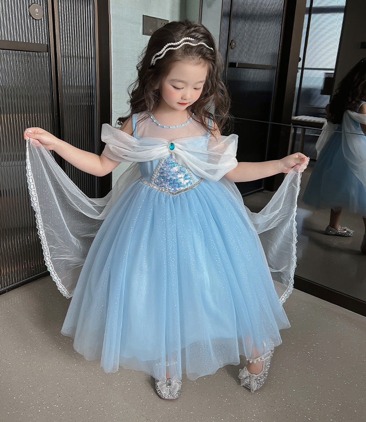 The Azure Star Princess Gown | Glimmering Sky Blue | Sydney Stock