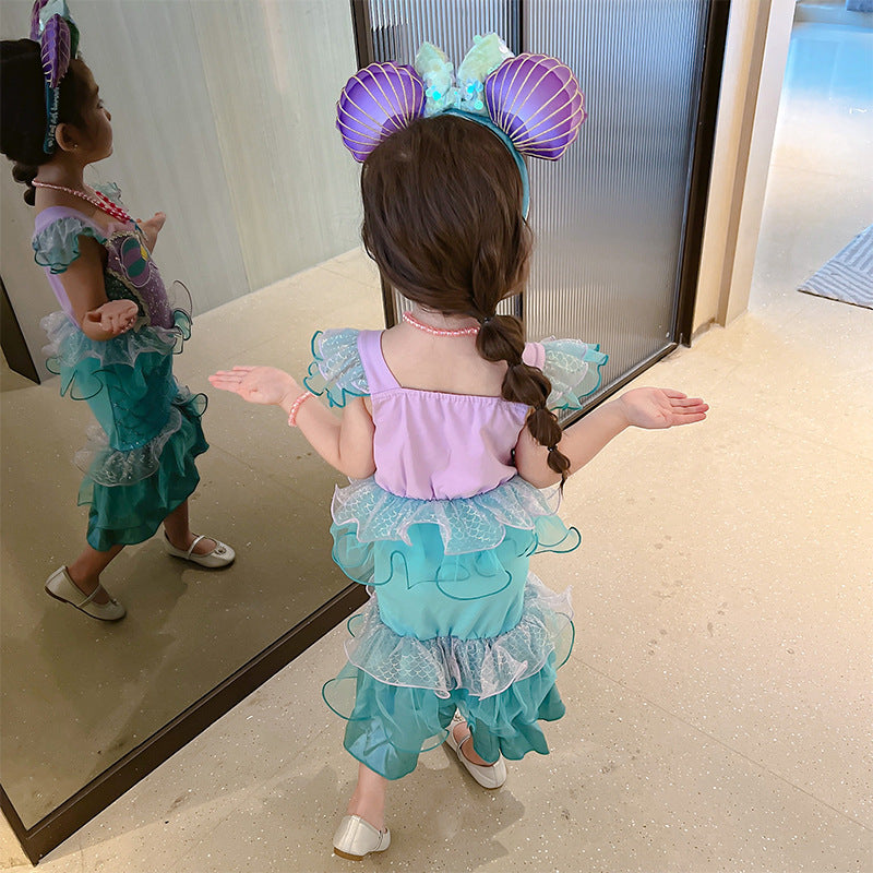 The Royal Mermaid Tail Gown | Sea Jewel Purple & Teal | Sydney Stock