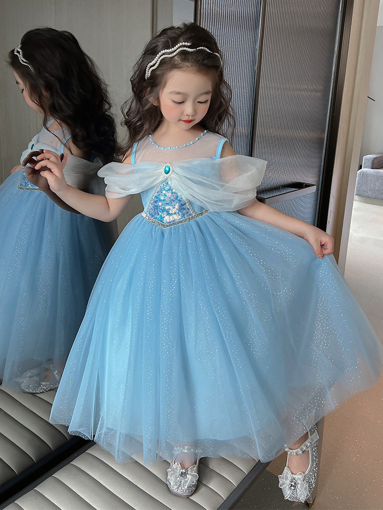 The Azure Star Princess Gown | Glimmering Sky Blue | Sydney Stock