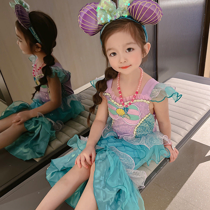 The Royal Mermaid Tail Gown | Sea Jewel Purple & Teal | Sydney Stock