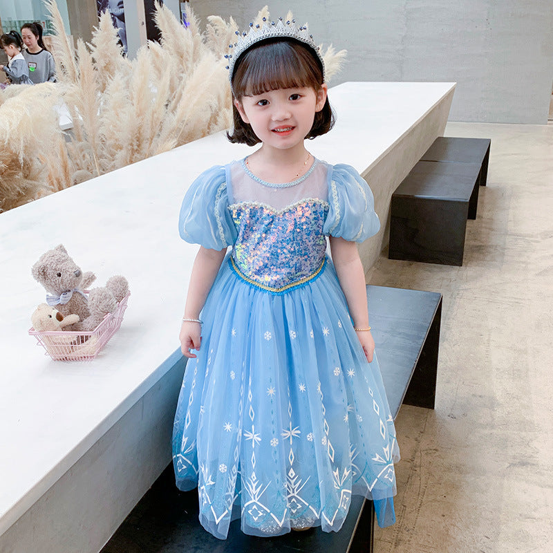 The Ice Crystal Princess Gown | Shimmering Blue | Sydney Stock