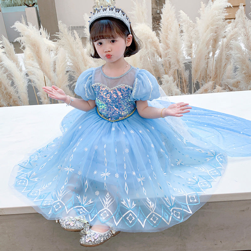 The Ice Crystal Princess Gown | Shimmering Blue | Sydney Stock