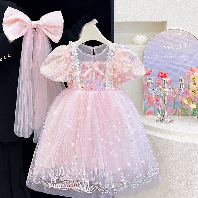 The Sparkling Castle Snowflake Gown | Blue & Pink Edition | Sydney Stock