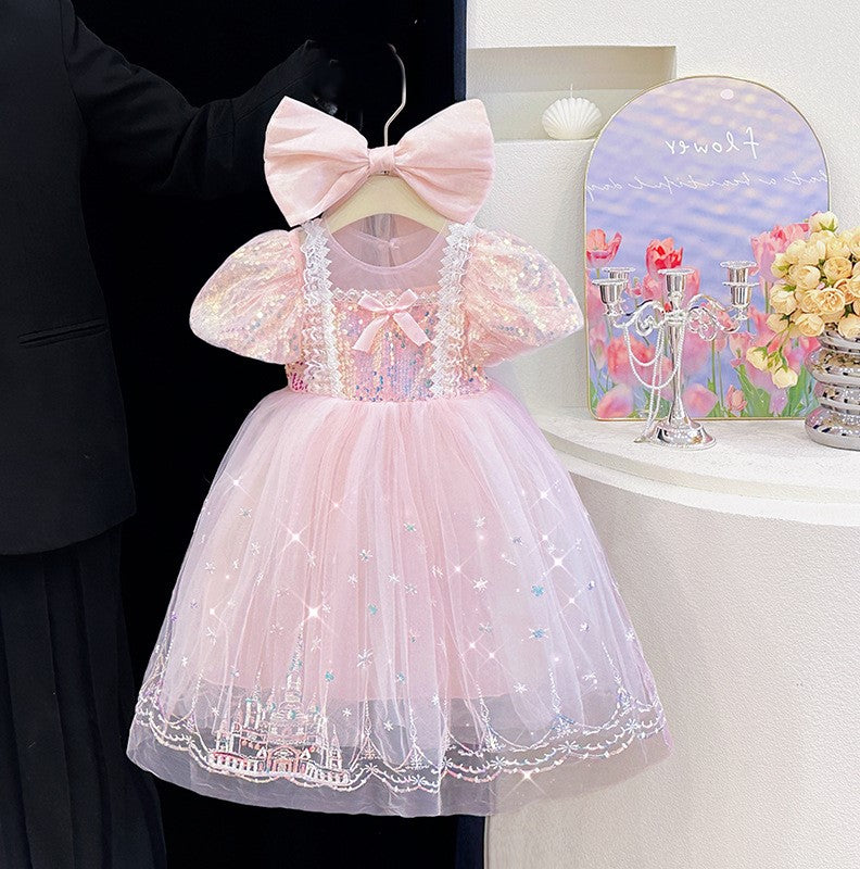 The Sparkling Castle Snowflake Gown | Blue & Pink Edition | Sydney Stock