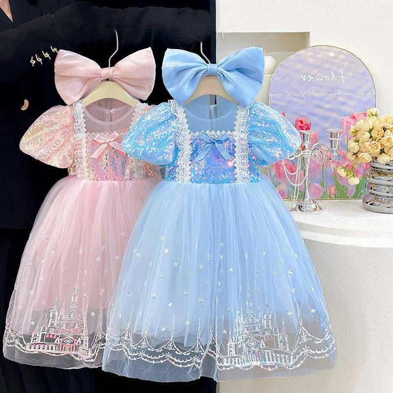 The Sparkling Castle Snowflake Gown | Blue & Pink Edition | Sydney Stock